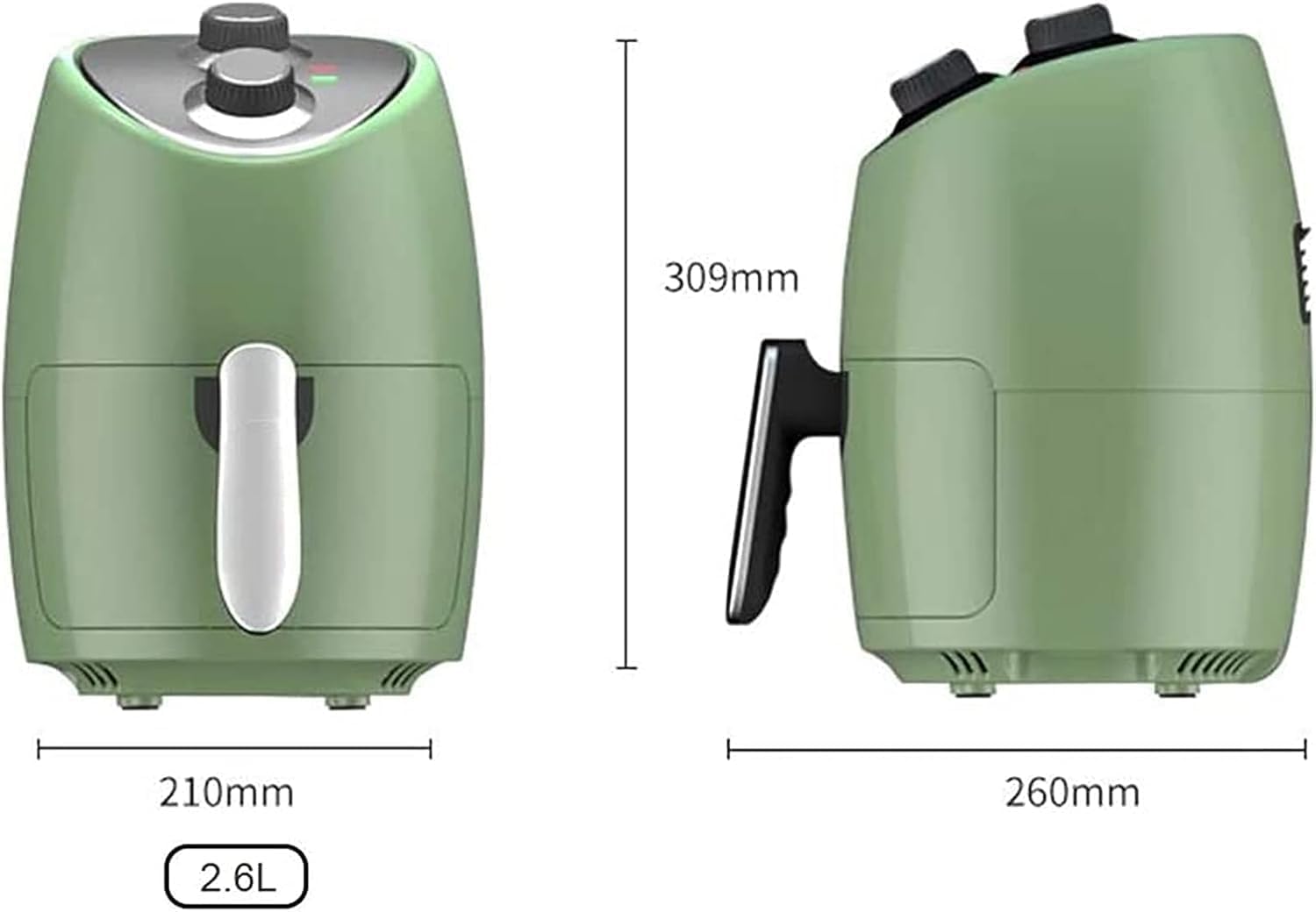 oven mini oven air fryer oven Small Air Fryer, Air Fryer for Home Use 2.6L Multifunctional Air Fryer Small and Light Oven Oil Free Andy Frying Pan Extremely Fast Heating Every Family Small Air Fryer