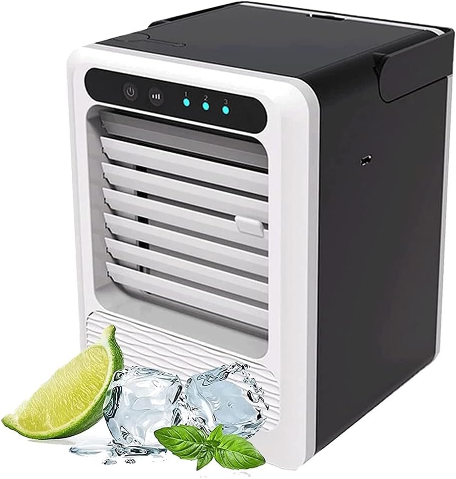 Portable Air Conditioner Cooling Fan 3 Speeds Mini Personal Air Cooler Evaporative USB Desktop Fan for Room Home Office