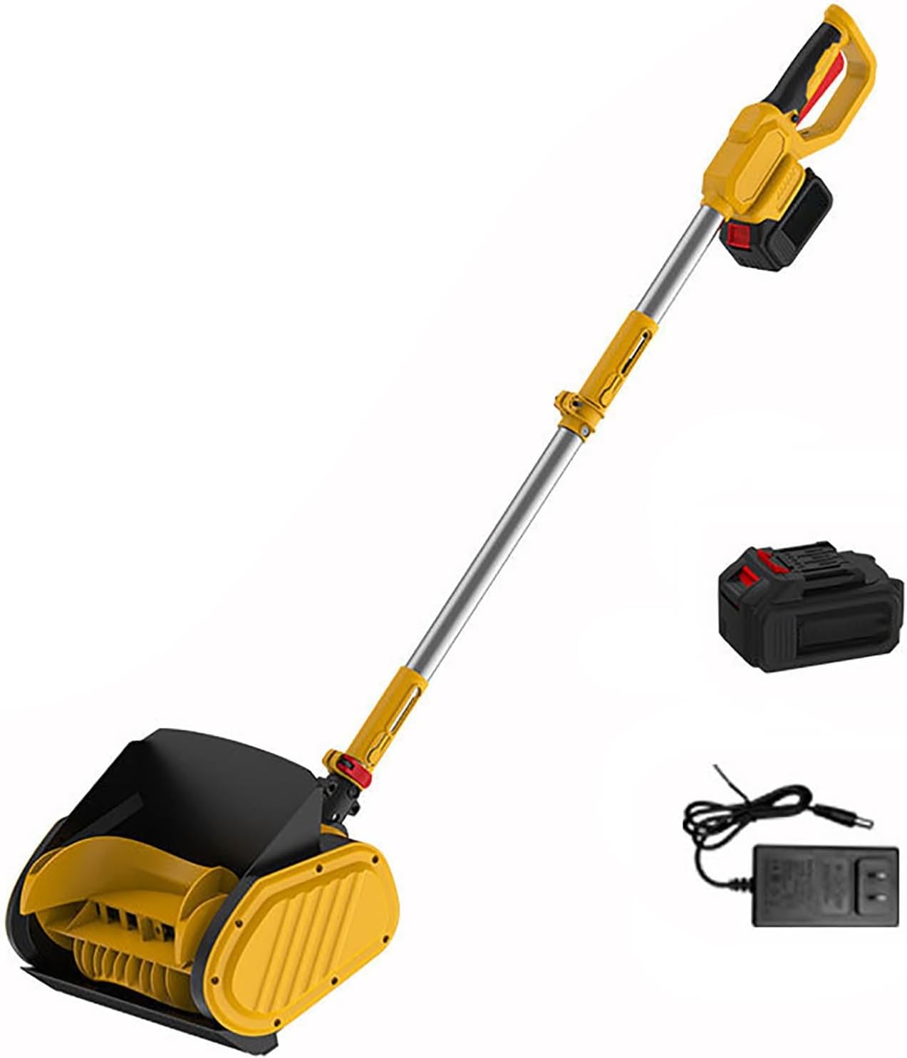 Flexible Snow Thrower with 20ft Throw Distance, Portable Electric Snow Shovel, Compact & Lightweight Snow Blower for Patio, Deck, Driveway(One Battery)