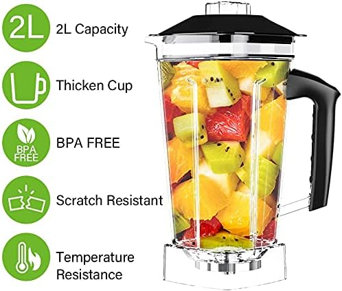 Professional Countertop Blender with 1400-Watt Base, Smoothie Blender,Built-in Timer,High Power Blender 2L Cups for Frozen Drinks,Shakes and Smoothies