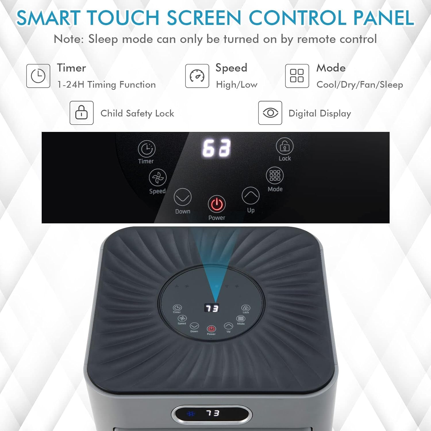 DORTALA Portable Air Conditioner 10000BTU, 3-in-1 AC Unit with Remote Control, Dehumidifier, 24H Timer, Window Kit, Standing AC Cooling Unit for Home Office, Grey