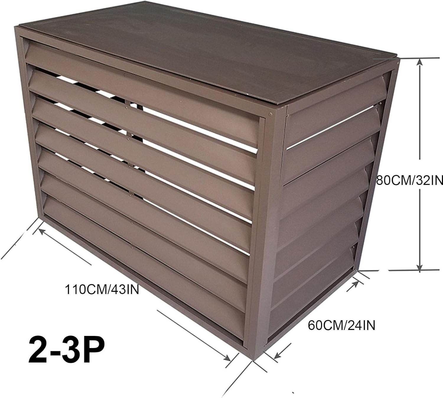 Cover Type air Conditioner Outdoor Unit,air Conditioner Fence,Anti-Theft Sturdy Aluminum AC Covers,Noise Reduction,Fence to Hide air Conditioner, Applicable to air Conditioner Outdoor Unit