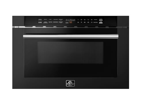 FORNO 24 Inch 1000 Watts Black Microwave Drawer 1.2 cu.ft.