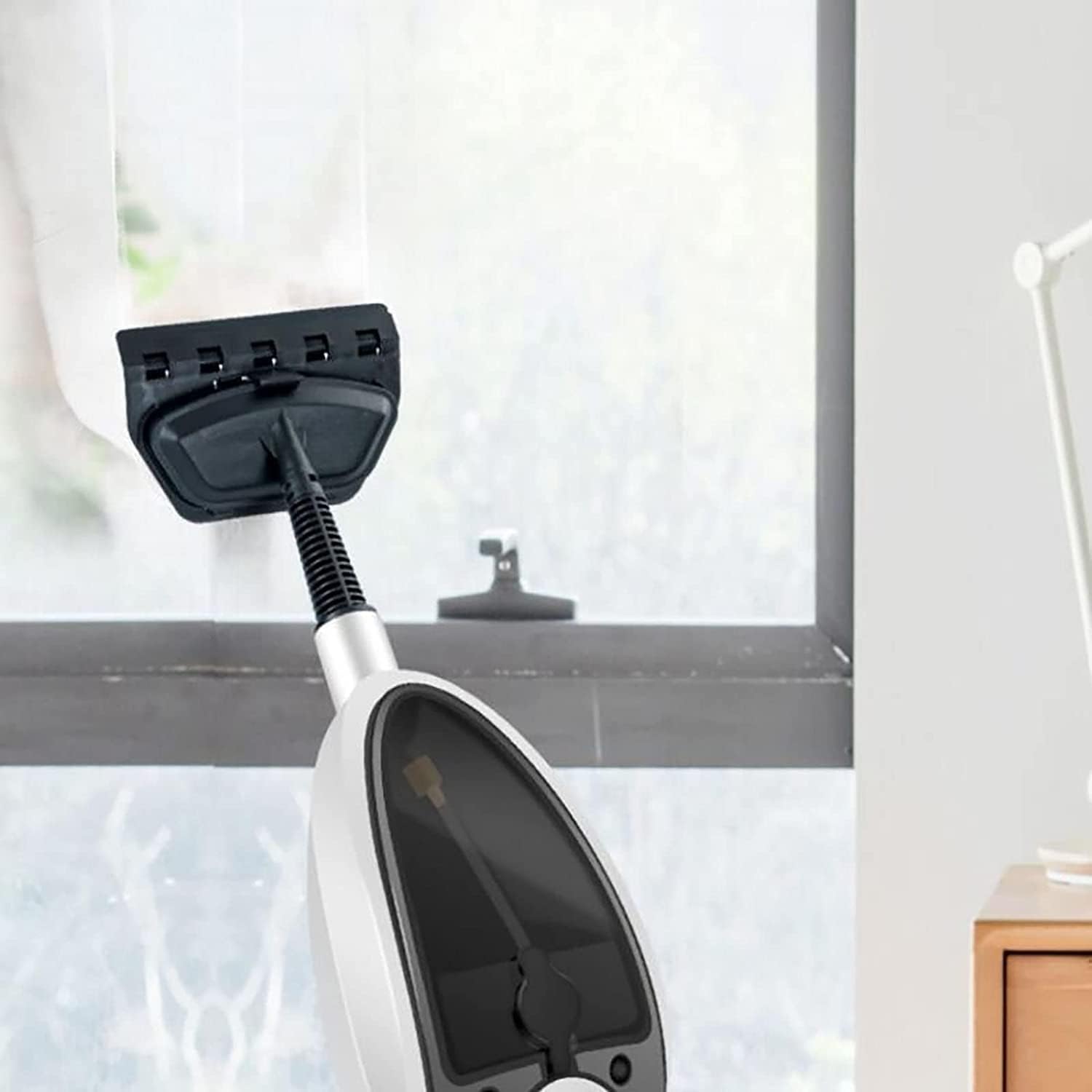 Steam Mop, Removable Handheld Steamer, Cleaner for Tile and Hardwood Floors, Multi-Function Hand-Held Mop for Hardwood Floor, Tile, Laminate, Carpet, Marble (White)