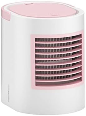 Mini Air Conditioner, Evaporative Air Cooler, USB Powered Mini Cooler w/Humidifier, 3 Speeds, Desktop Portable Air Conditioners for Room/Office/Car (Color : Pink)
