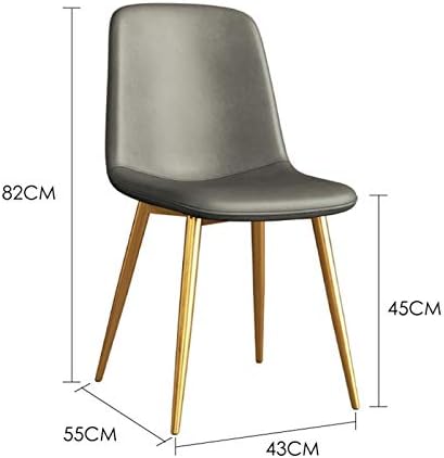 Modern Kitchen Dining Room Chairs Faux Matte Suede Leather Dining Chairs with Backrest Soft Cushion and Sturdy Metal Legs for Office Lounge Kitchen Bedroom (Color : Camel, Size : Gold feet)