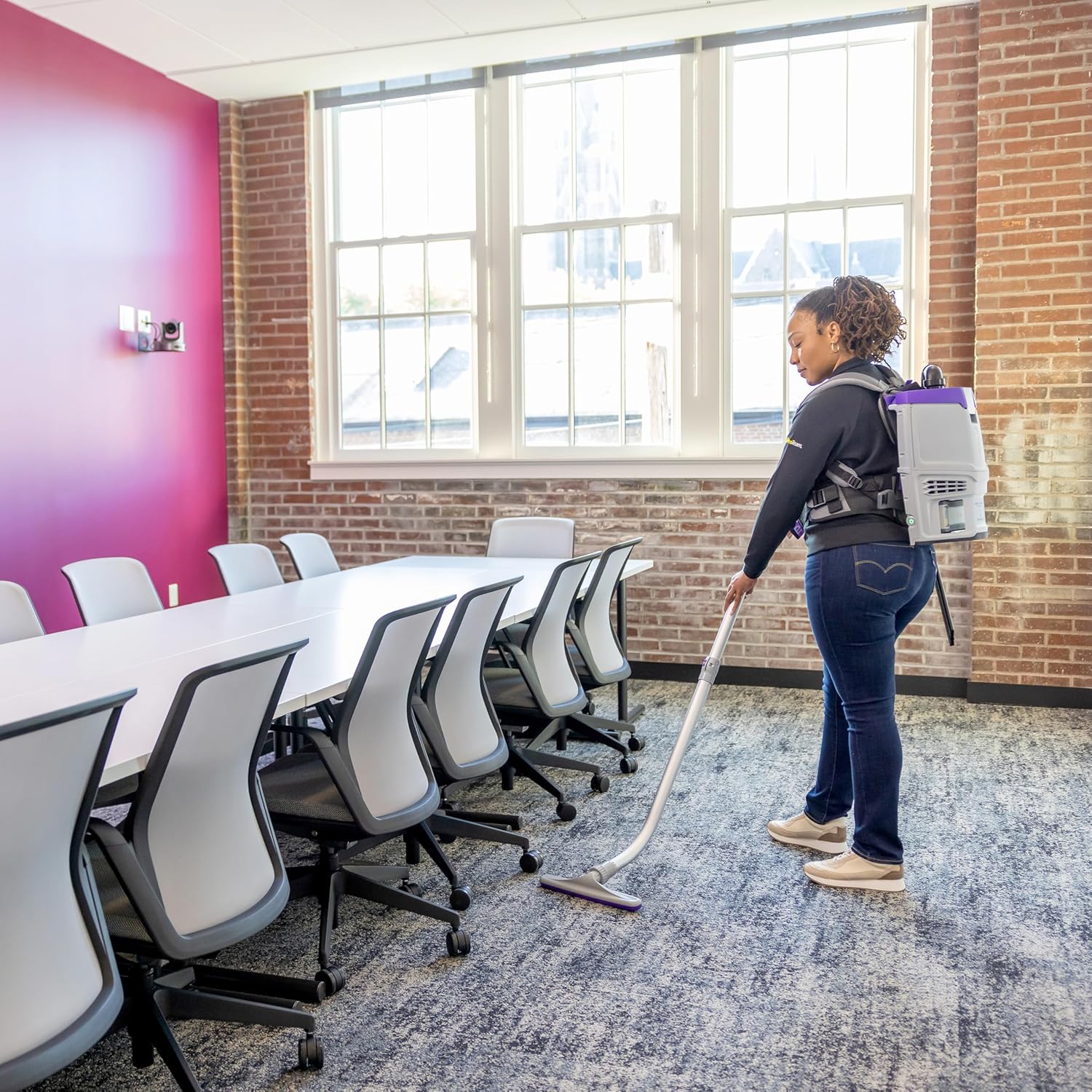 ProTeam GoFit 3 Cordless 4Ah, 3 qt. Commercial Backpack Vacuum w/Xover Multi-Surface Telescoping Wand Tool Kit, 107774