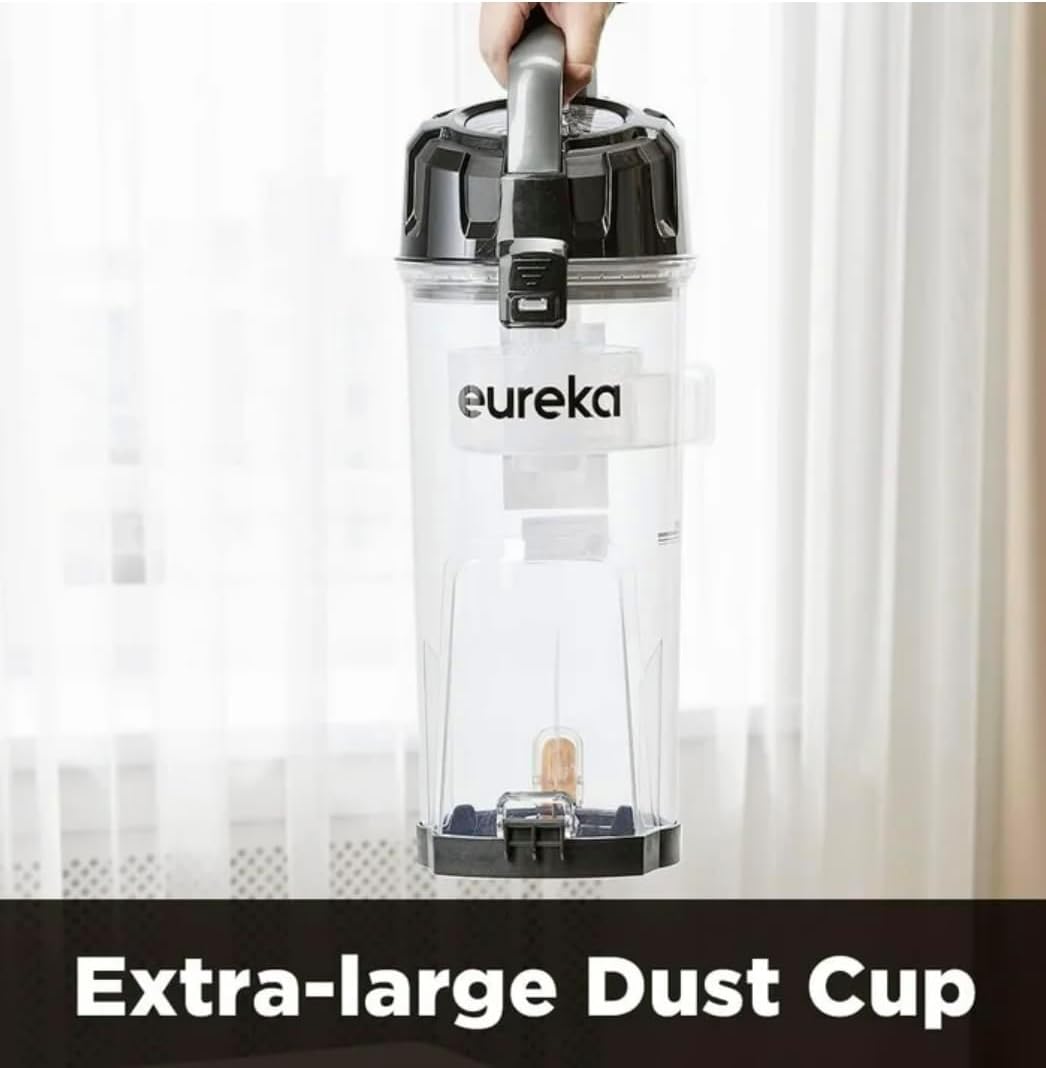 Eurecka Power Lightweight Powerful Upright Vacuum Cleaner for Carpet and Hard Floor, Pet Turbo, Black,Yellow