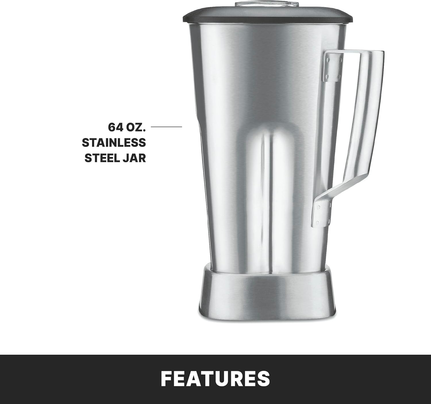 Waring Commercial TBB160S6 TORQ 2 Horsepower Blender, Electronic Keypad with 60-Second Countdown Timer and a 64 oz. Stainless Steel Container, 120V, 5-15 Phase Plug