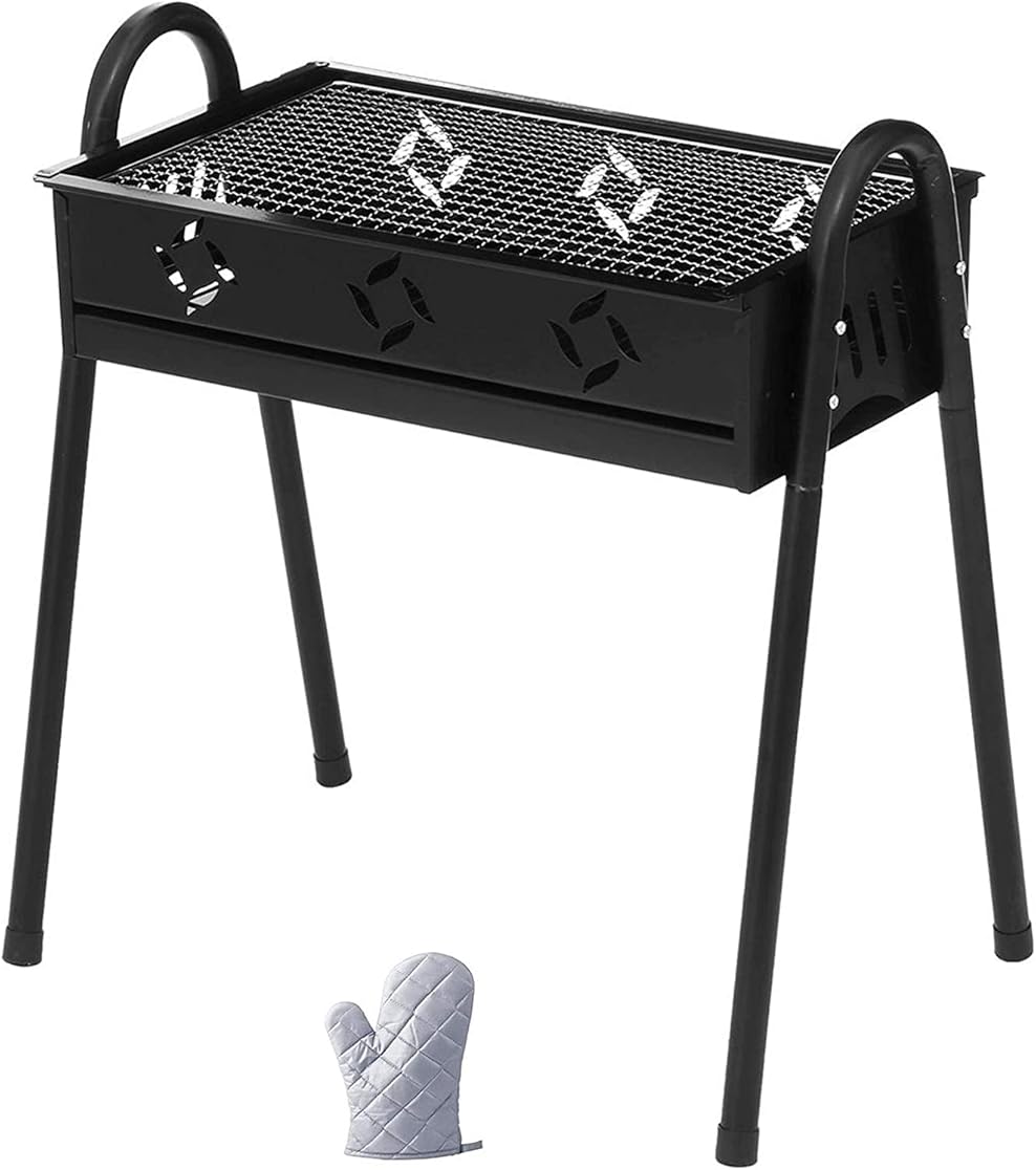 Outdoor Outdoor Indoor Barbecue Charcoal Portable Folding Barbecue Charcoal Easy Assemble and Remove Barbecue Cooking Set