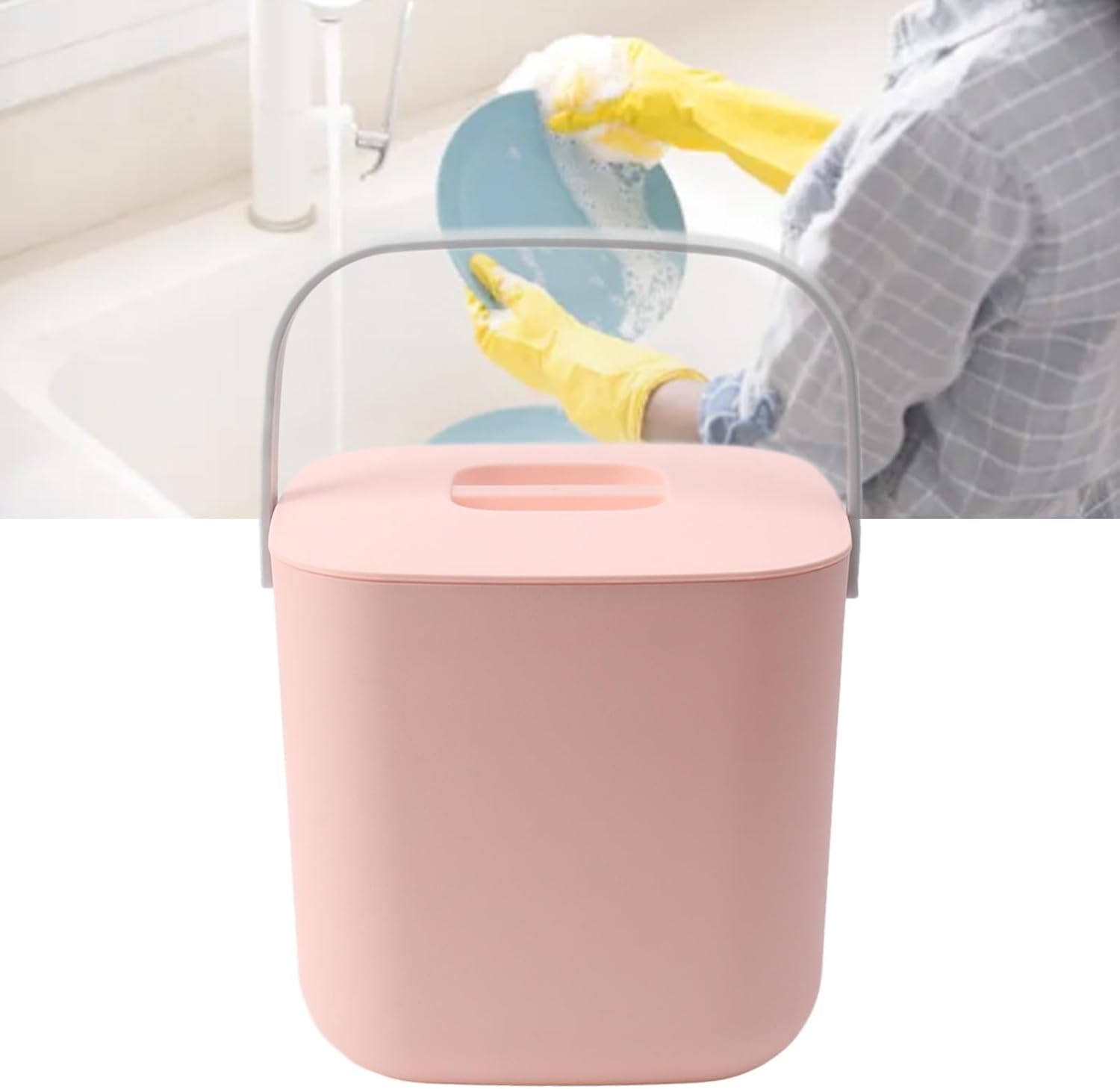 Compact Portable Countertop Dishwasher with Timer Shutdown, Mini Dishwasher for Apartments, Deep Cleaning Mini Washing Machine - Pink