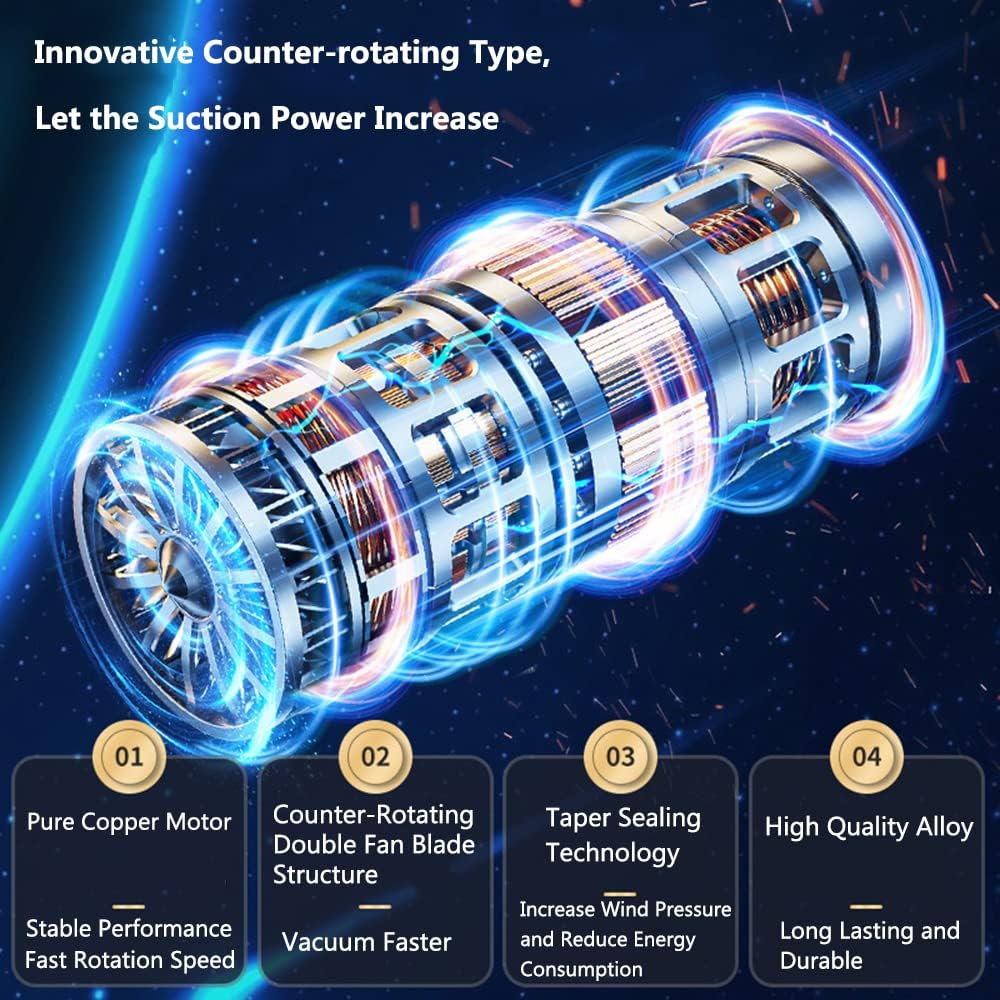 Cordless Stick Wet Dry Vacuum Cleaner with Mop, 15000pa Suction Lightweight Stick Vacuum Mop All in One, Handheld Vacuum Household Upright Vacuum Cleaner and Mop Combo for Hard Floor Pet Hair (Black)