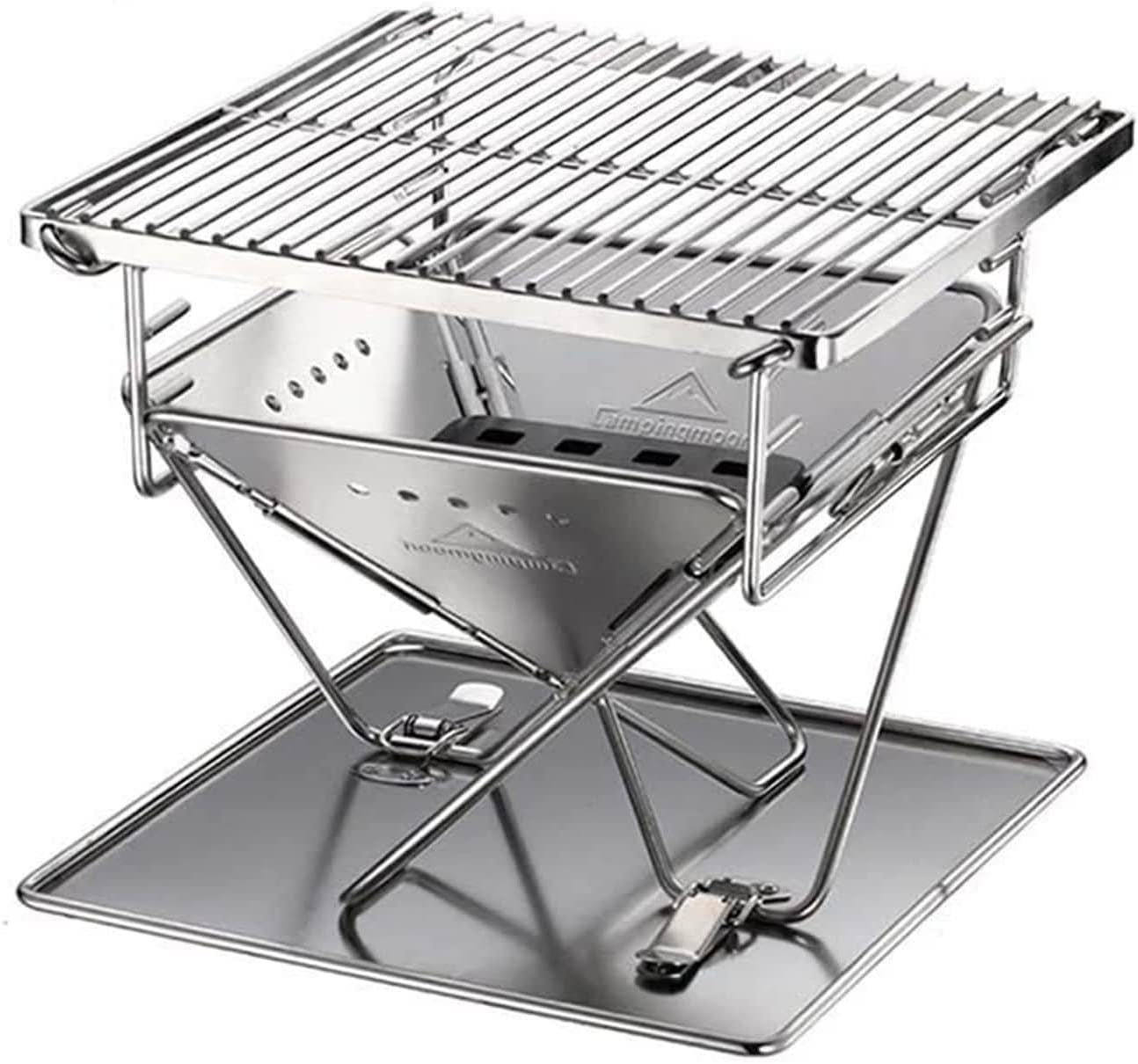 Charcoal s Portable Stainless Steel BBQ Folding BBQ Outdoor BBQ Camping Picnic Barbecue Tool Barbecue