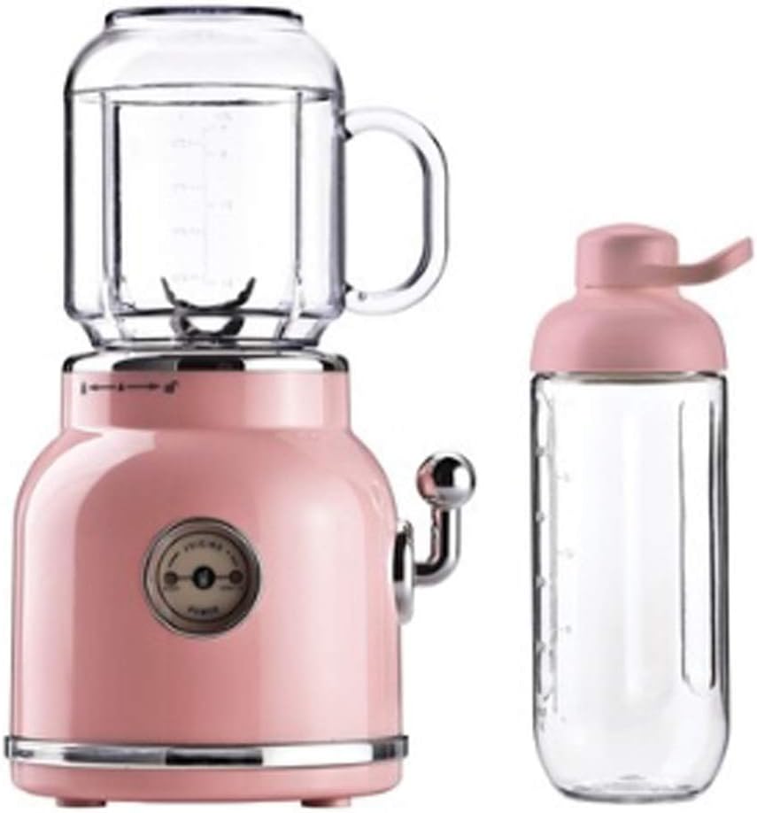 Retro Mini Blender Tritan BPA BPA Free Jar Smoothie Ice Crush Blender 600mL Capacity 220v pink
