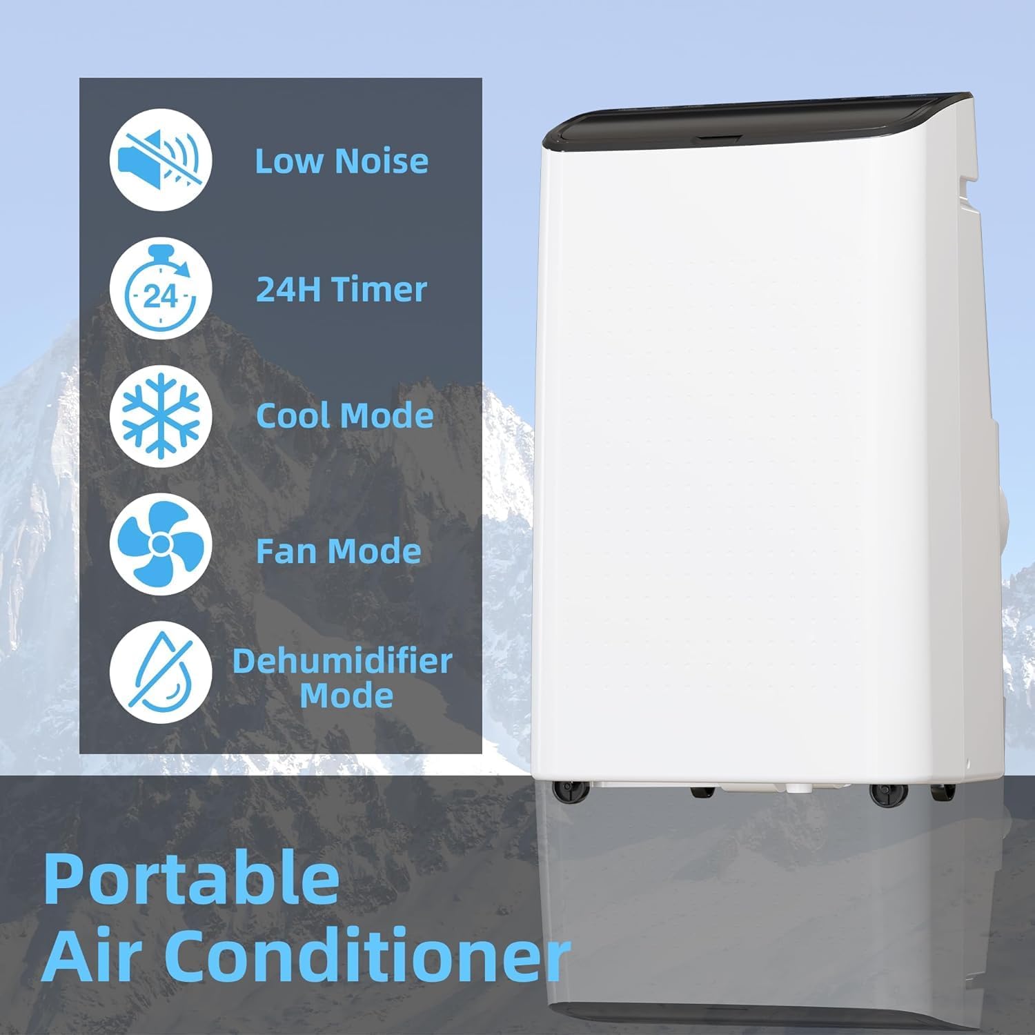 Portable Air Conditioner, 14000 BTU Air Conditioner Cool Up to 750 Sq.Ft, 3-in-1 AC Unit, Dehumidifier, Fan, Window Installation Kit & Remote Control,LED Display,24Hrs Timer for Home, Office