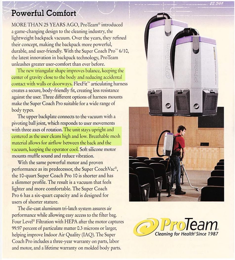 Pro-Team JL Super Coach Pro 10 Vacuum Premium