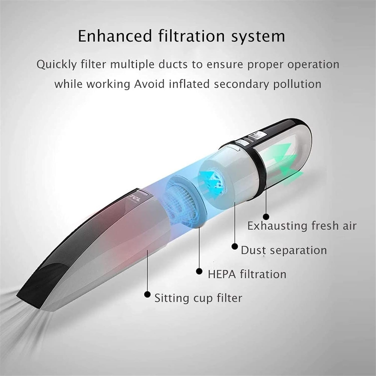 Handheld Vacuum Cordless 4.4KPa, 1.1LB Lightweight Hand Vacuum Cleaner with Upgraded Brushless Motor & Single Touch Empty, Car Vacuum Cordless with Car Charger/Charging Dock