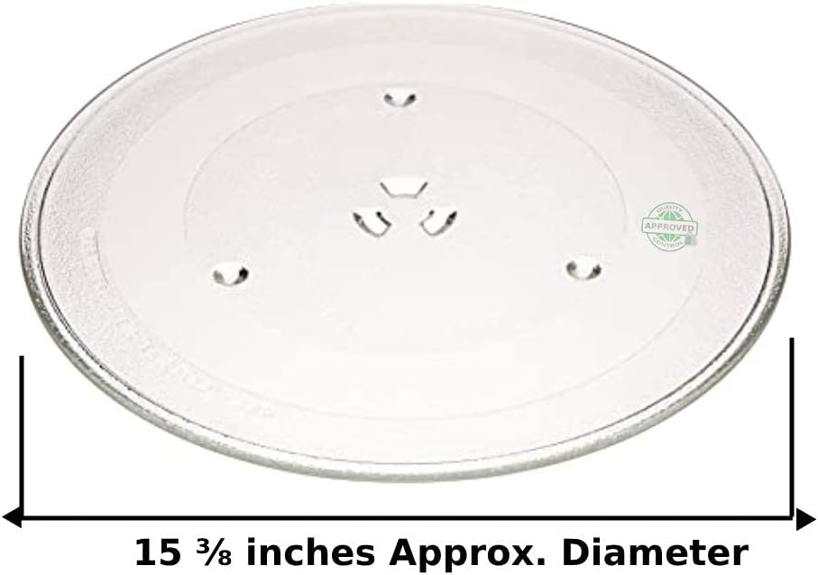 GLOB PRO SOLUTIONS 8205992 Try Cook Glass Plate 15 ⅜ Compatible with Kitchenaid Microwave glas AP3868247 PS990918 EAP990918