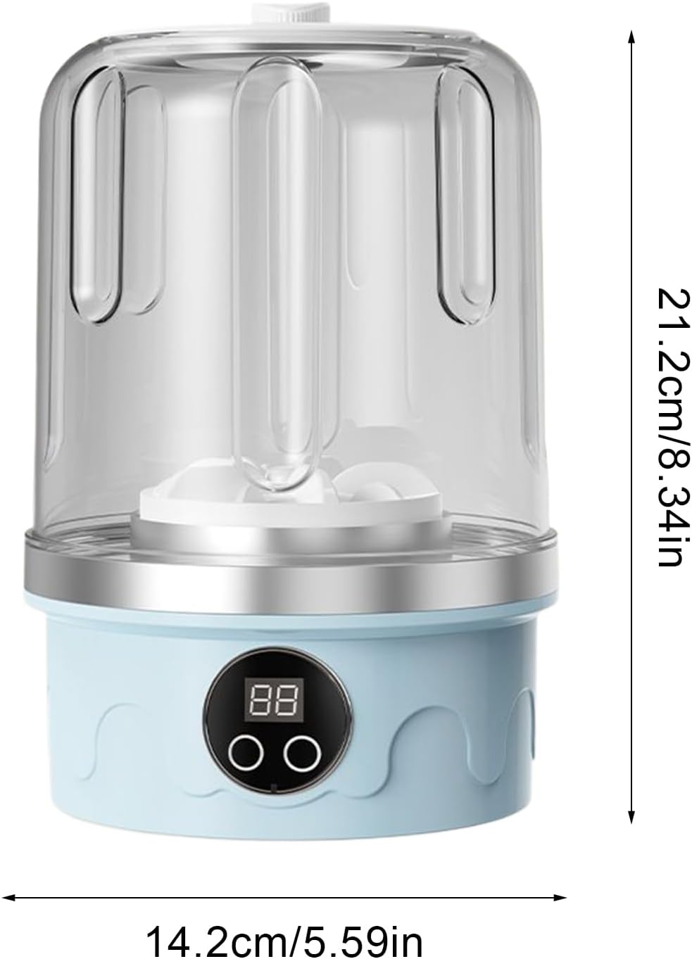 Underwear Washer - Rechargeable 3 Mode Portable Laundry Machine for Apartments, Compact Size with Easy, Washing Gadget for Camping, Travel, Rv, Dormitory and Daily Clothes, 5.59x8.35 Inches