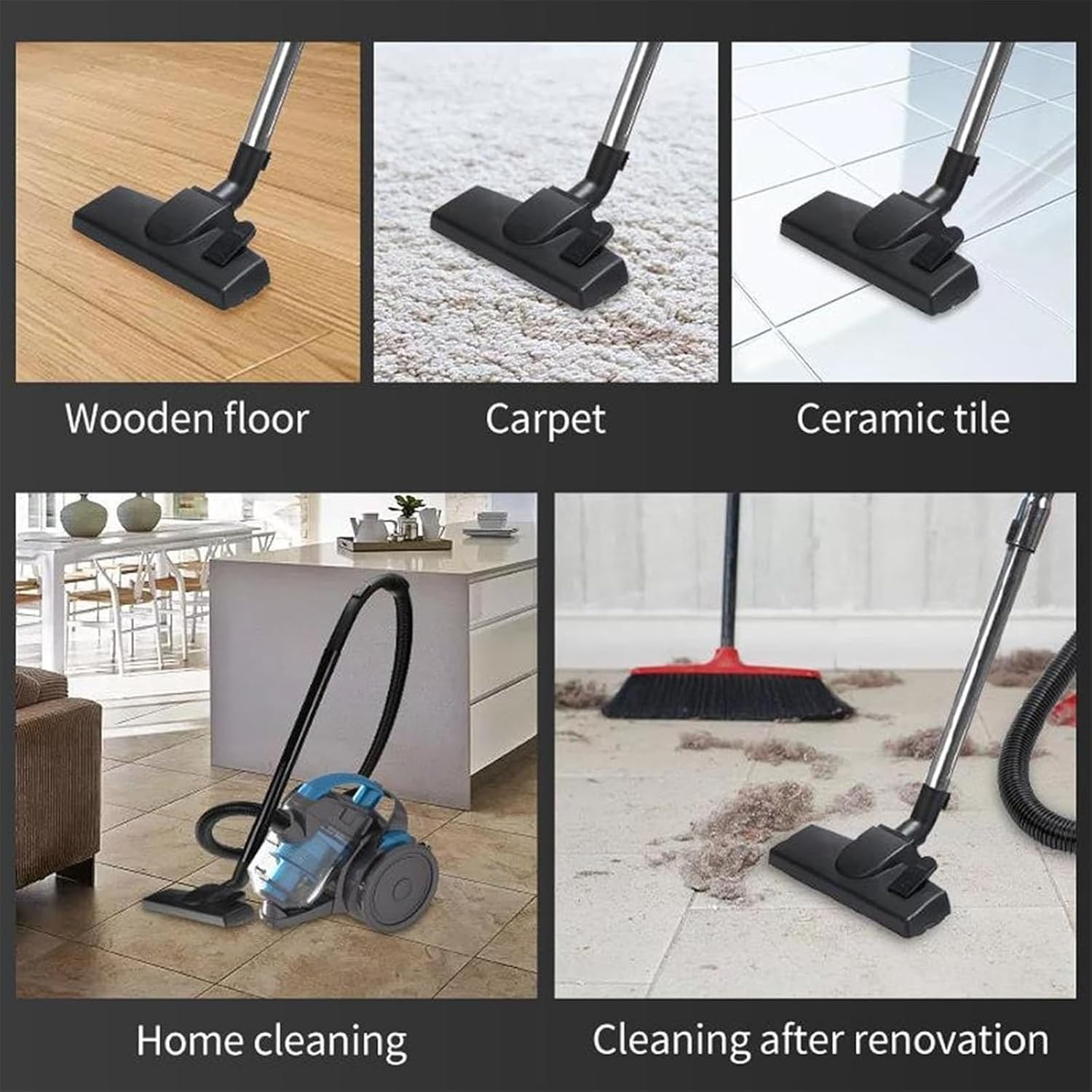 Portable Lightweight Bagless Canister Vacuum Cleaner, 2000W Efficient Motor, Cylinder Cleaner with 1.8L Dust Container for Home, Floors, Tiles, Sofas, Carpets & Cars