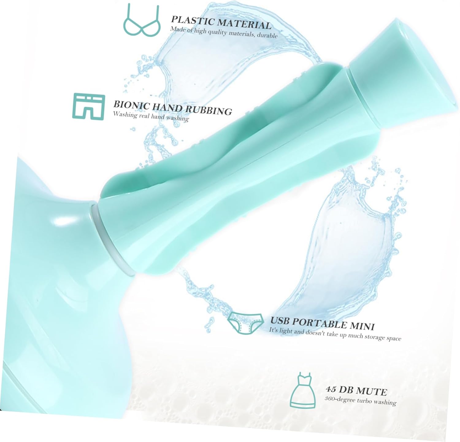 DOITOOL Usb Portable Mini Turbine Washer Travel-friendly Laundry Cleaning Machine for Students Low Noise Deep Decontamination Easy Plug Play Use