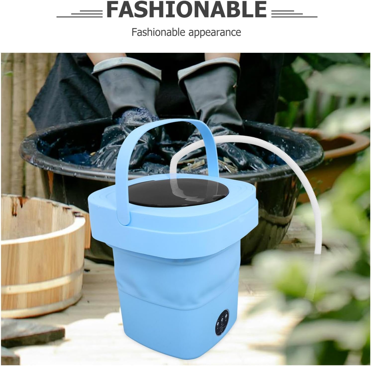 Portable Mini Washing Machine Compact Folding Design Capacity Wash -dry for Travel Dorm and Home Use for