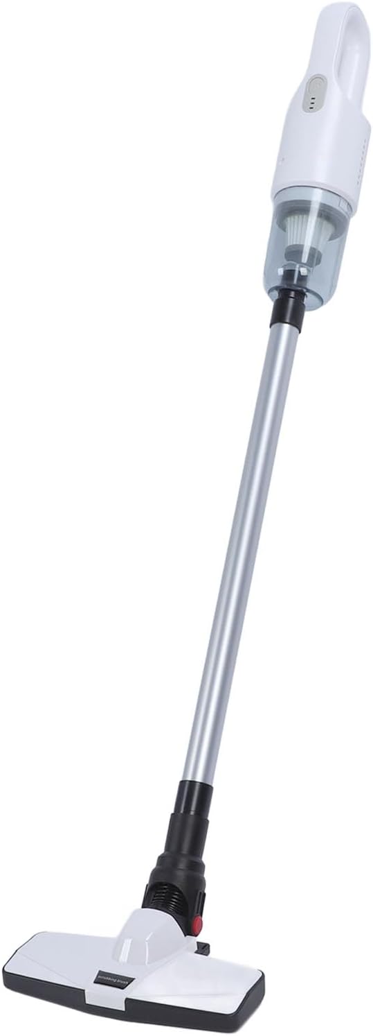 Lightweight Handheld Stick Vacuum Cordless Stick Vacuum Cleaner with Strong Suction Power, Rechargeable 6000mAh Battery, Lightweight and Compact Design, Efficient for Floor (White)