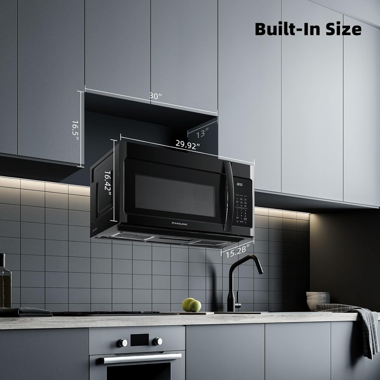 Gasland 24 Inch Electric Wall Oven + Over the Stove Microwave 30 Inch