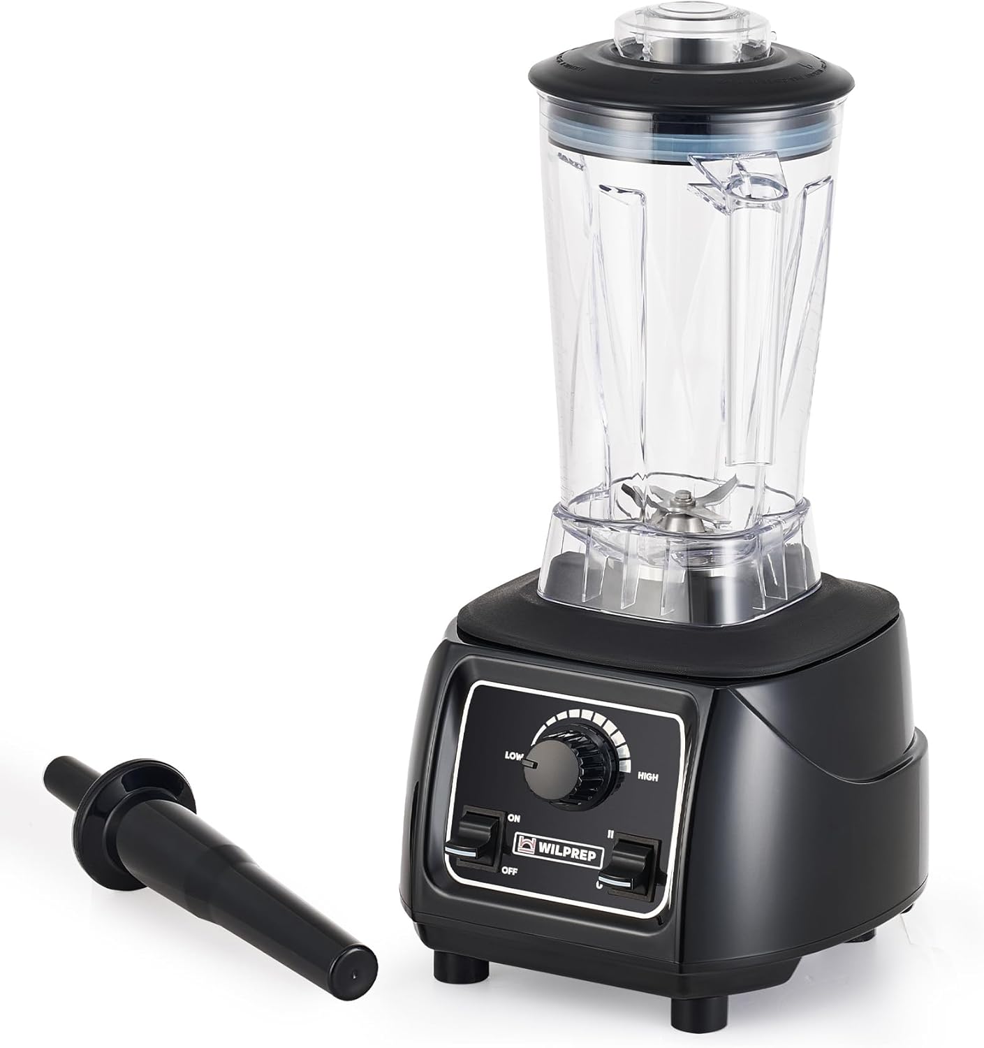 WILPREP Commercial Blender with 64 oz Jar, 3.5HP Motor, Stepless Control