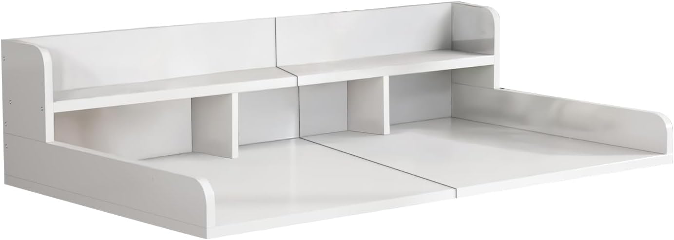 Washer Dryer Countertop, 2-Tier Laundry Countertop with Edge Rails, 54