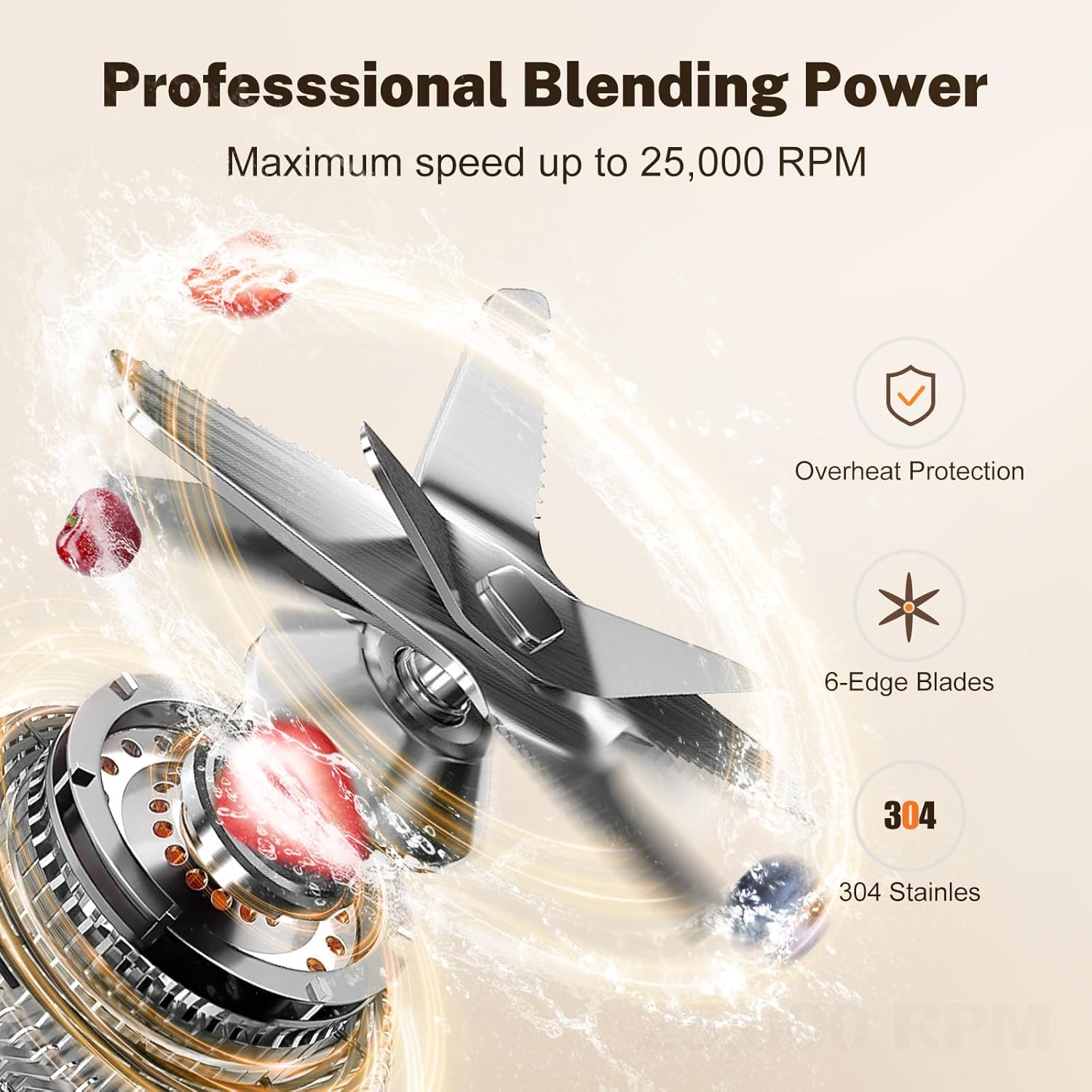 Smoothie Blender 1800W Powerful Blenders for Kitchen 70 Oz Large Capacity and BPA-Free Containers with To-Go Cup Countertop Blender for Smoothies, Ice Crushing & Frozen Drinks Red