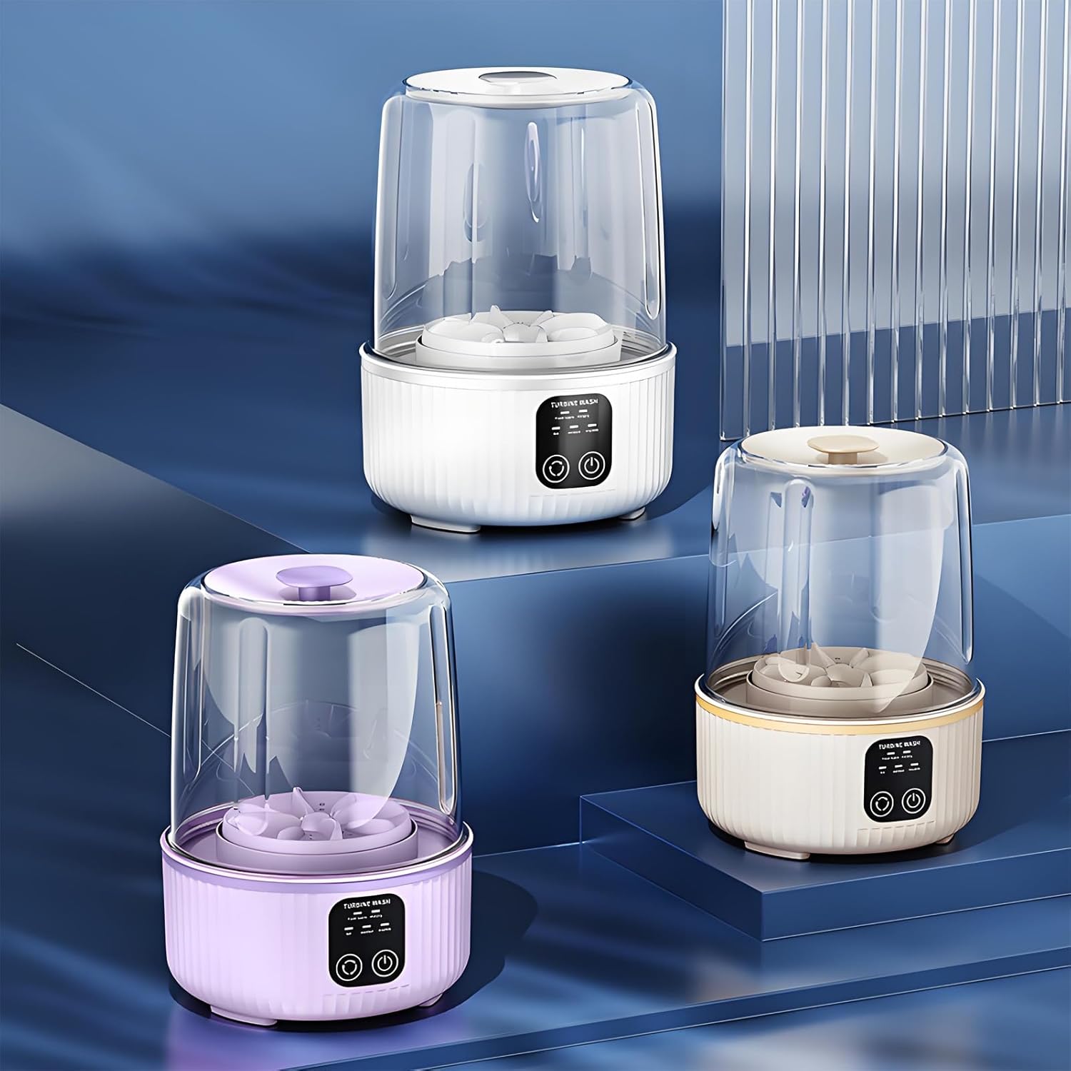 Mini Underwear Washing Machine, Three Wash Modes, 1.5L Capacity, Portable Washing Machine Washable Makeup Brushes, For Apartment Laundry Dorm(Size:6.14 * 6.14 * 8.46in,Color:Purple)