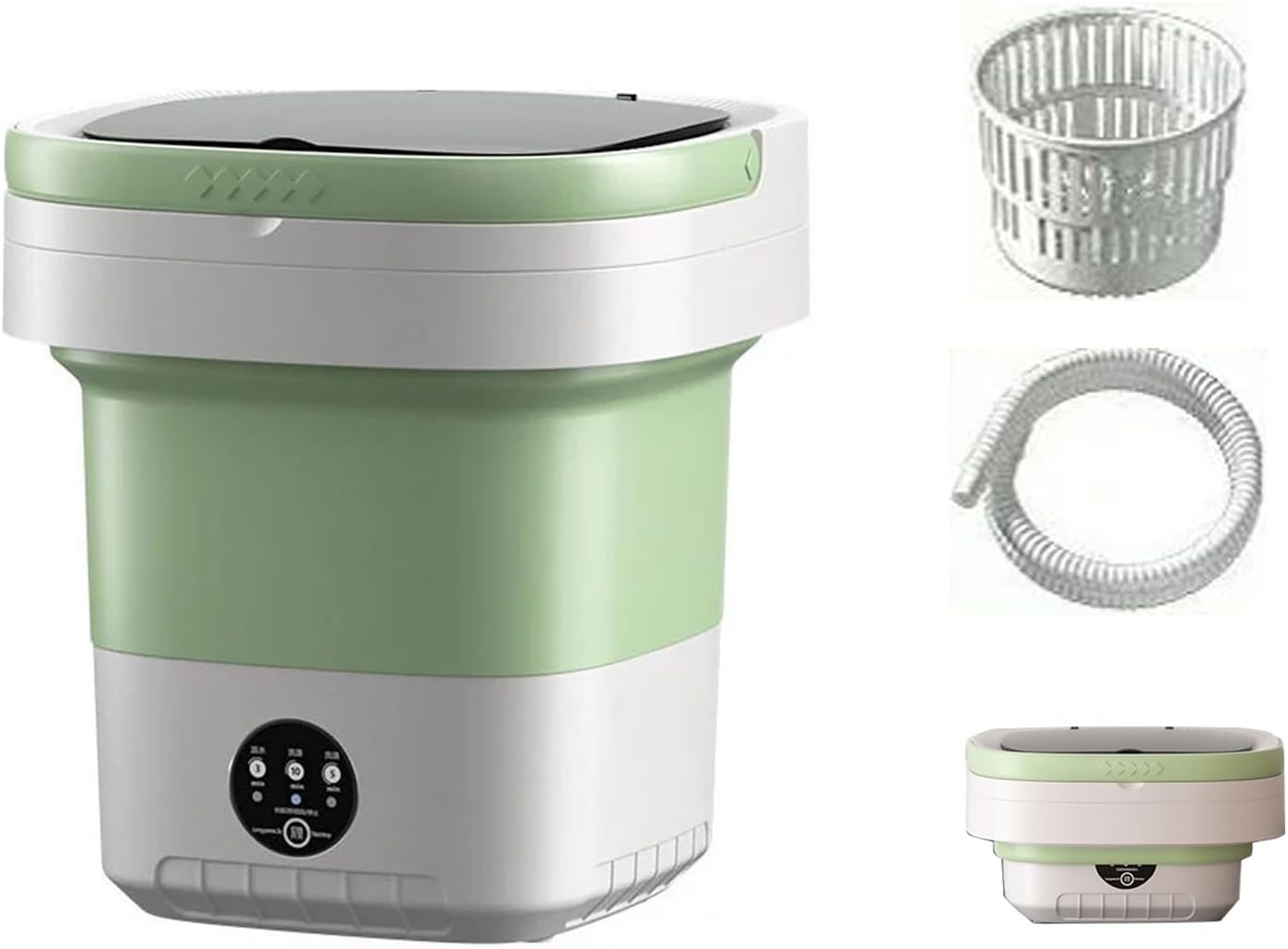 Portable Washing Machine, 7.5L Large Capacity Foldable Washing Machine and Spin Dryer with 3 Modes for Underwear, Baby Clothes, Small Items, Portable Washer for Apartments, Travel, Camping ( Color : G