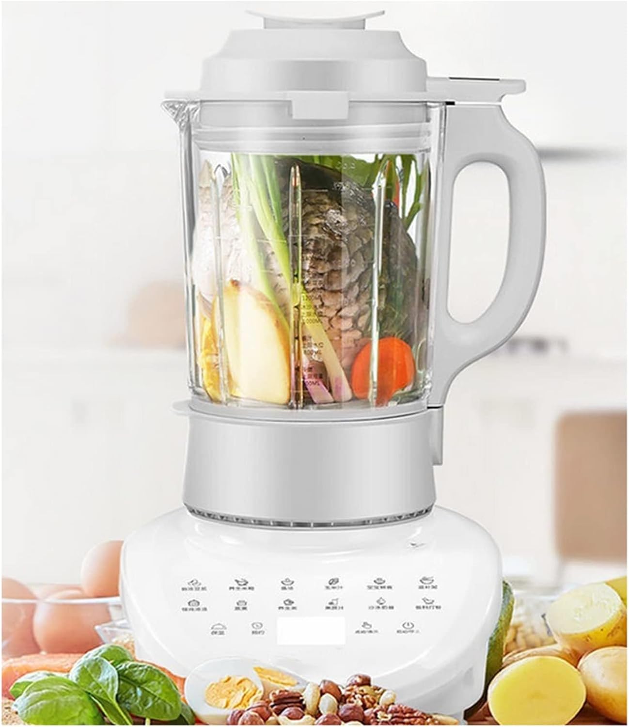 Vacuum Blender, Professional Countertop Blender Ice Crusher, 58000 RPM High Speed Kitchen Smoothie Maker with LCD Touch Screen, Self-Cleaning Function, Timer,