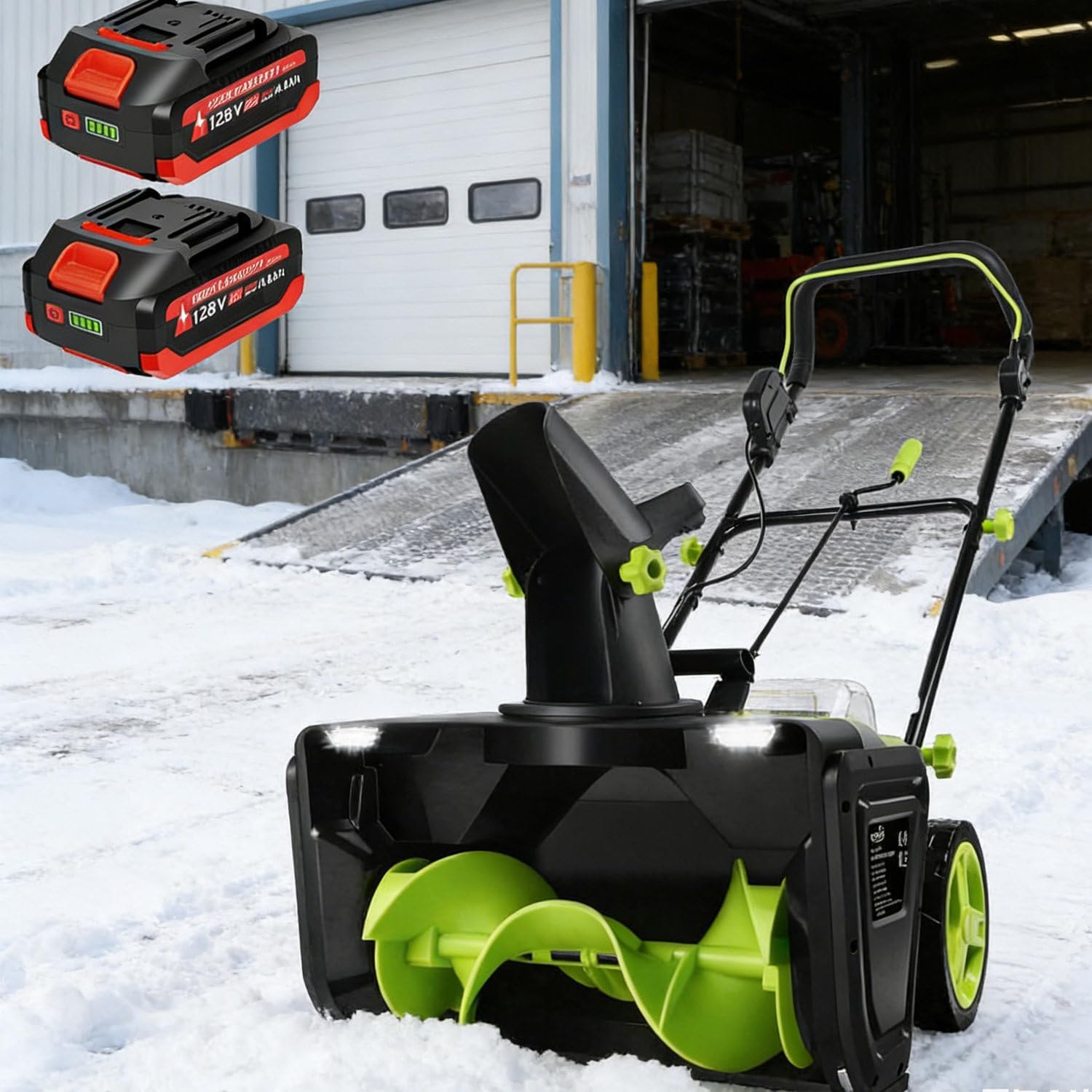 Cordless Snow Removal Equipment, 40V 20-Inch Electric Snow Blower, 2×4000mAh Batteries, Dust Cover, Lightweight for Driveways/Sidewalks & 10” Deep Snow