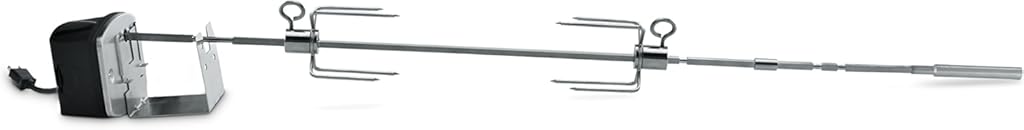 Weber Grill Rotisserie Kit for Genesis II 200/300 Series - Great for Slow Roasting Chicken, Lamb, Ribs, or Turkey on Your Grill; Includes Spit, Forks, and Motor