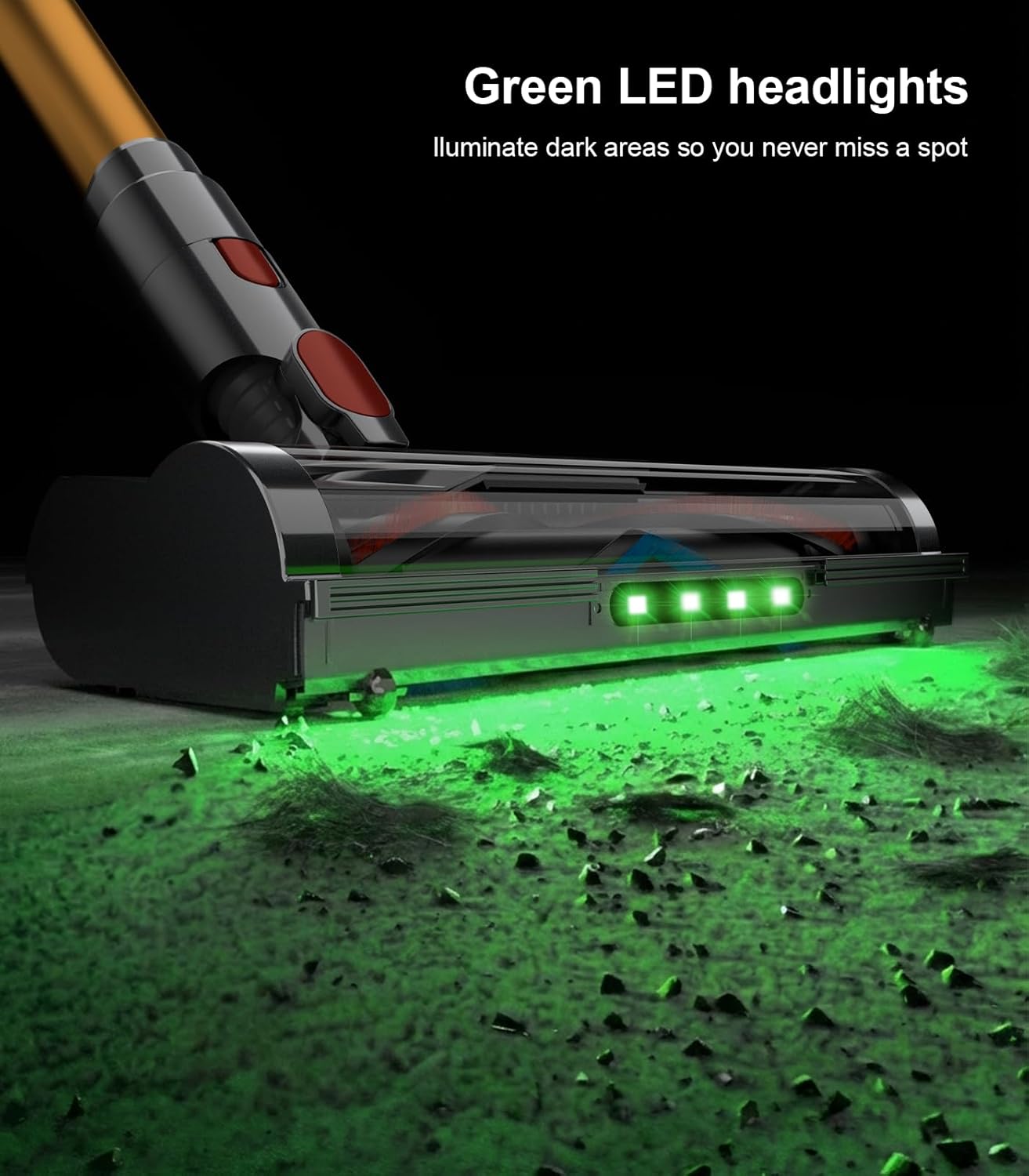 Cordless Stick Vacuum Cleaner: 500W 45KPA 45Mins with Powerful Suction, Self-Standing Lightweight Wireless Rechargeable Handheld Vacuum with Touch Screen for Home Pet Hair/Carpets/Floors/Sofa