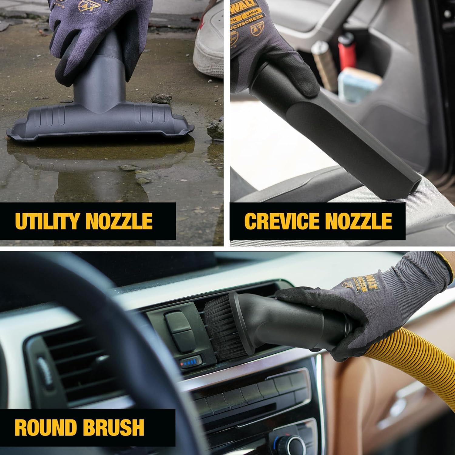 DEWALT 5 Gallon 4 HP STEALTHSONIC Shop Vacuum Wet and Dry DXV05S-QTB with 6 Dust Bags Ultra Quiet Stainless Steel Wet/Dry Vacuum Cleaner with Powerful Suction for Garage, Jobsite, and Workshop