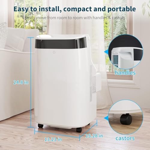 10,000 BTU Portable Air Conditioner Floor Room AC Unit with Cool 50 DB Dehumidifier, Fan Mode, Portable Cooling AC Unit with Remote Control Up to 450 Sq. Ft.