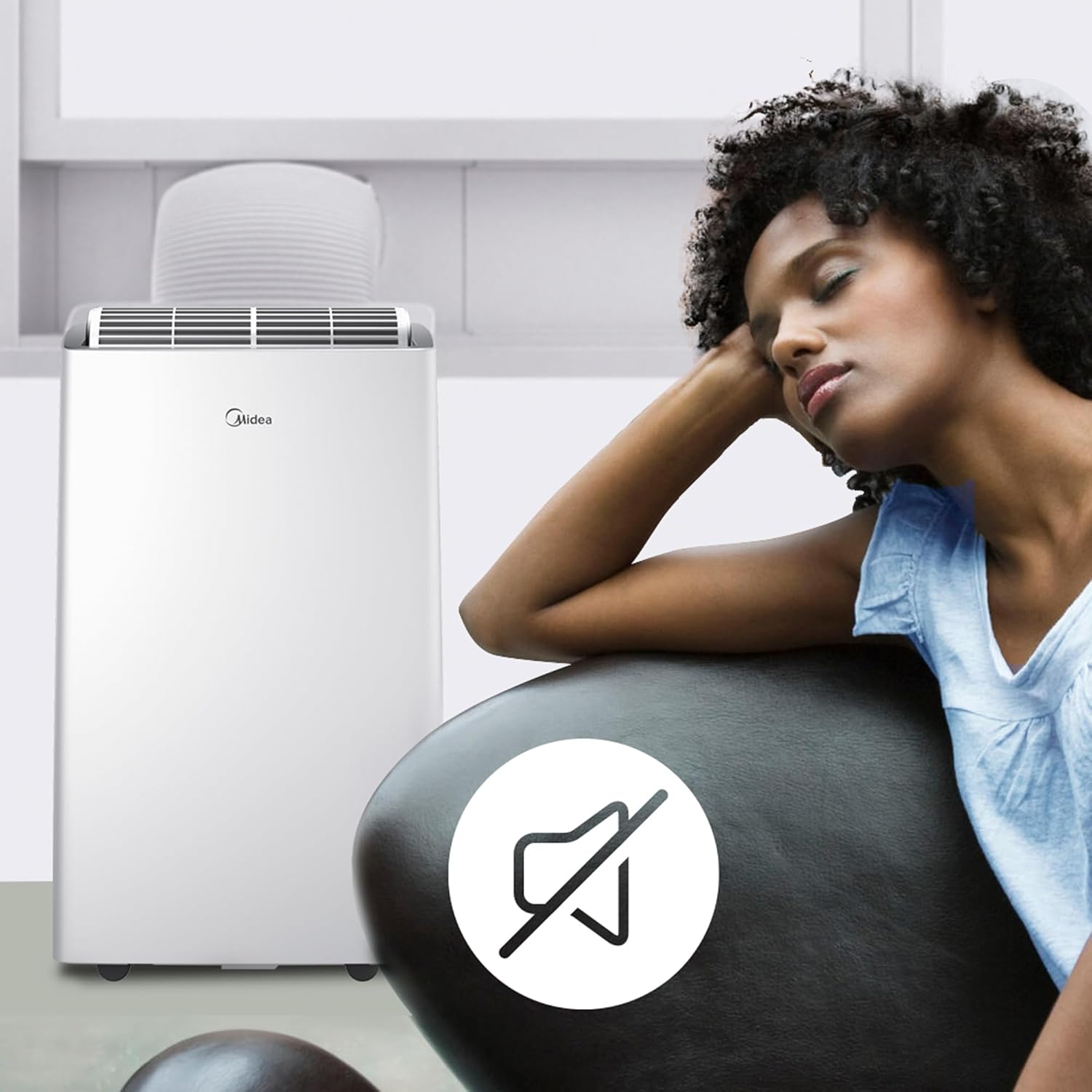 Midea Duo 14,000 BTU(12,000 BTU SACC) High Efficiency Inverter, Quiet Portable Air Conditioner, Cools up to 550 Sq.Ft., Works with Alexa/Google Assistant, Includes Remote Control&Window Kit (Renewed)