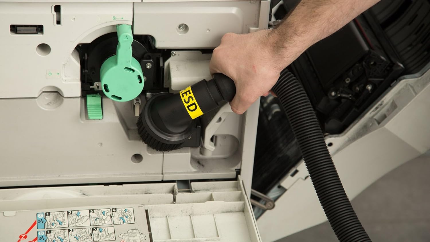 METROVAC ESD-Safe Pro Series | Comp Vacuum/Blower w/Micro Cleaning Tools | Multipurpose Tool for Removing Dust, Lint & Paper Shreds | 1 Pack, Black