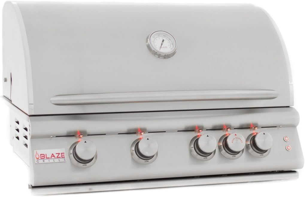 Blaze LTE 32-Inch 4-Burner Built-In Natural Or Propane Gas Grill With Rear Infrared Burner & Grill Lights - BLZ-4LTE-NG Or BLZ-4LTE-LP - (32