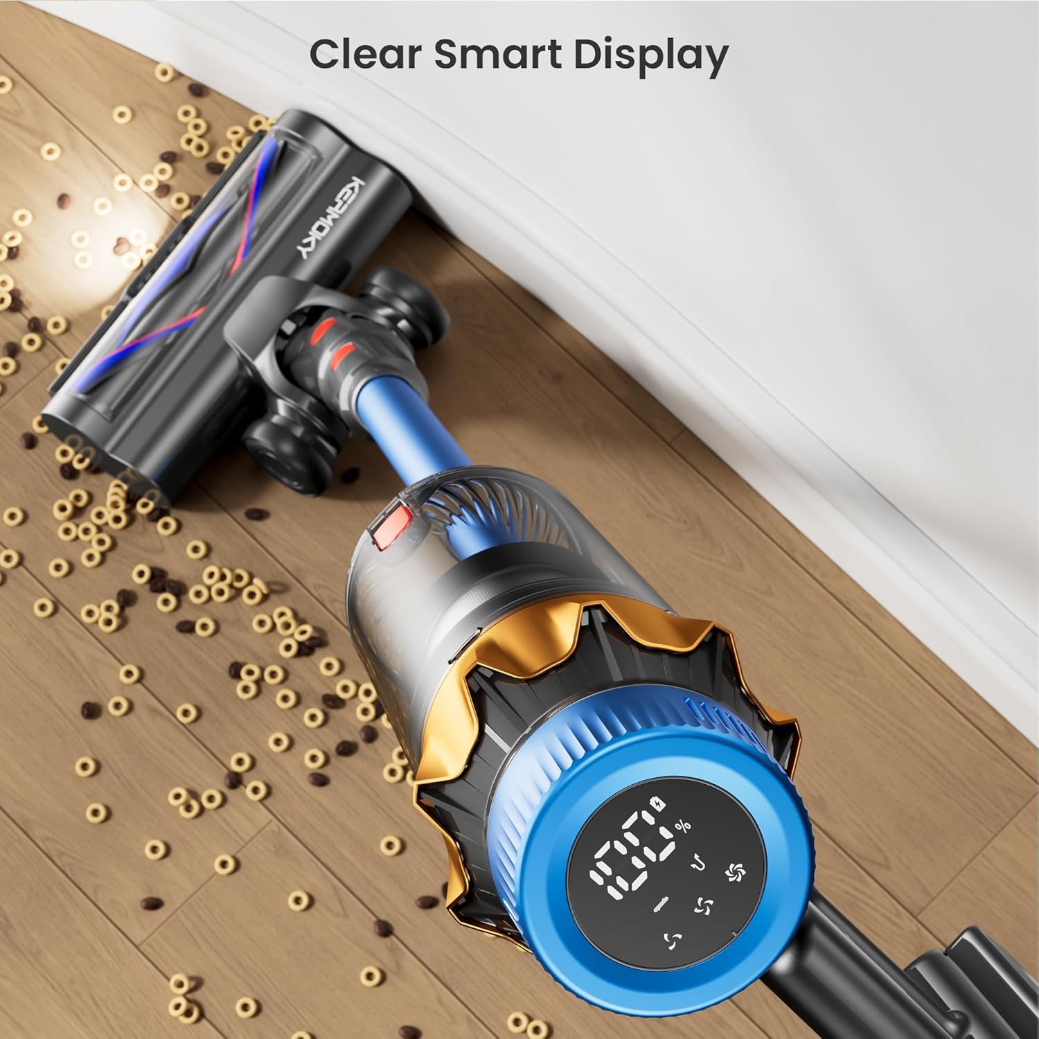 Cordless Vacuum Cleaner, 600W 50KPA 70Mins Vacuum Cleaners for Home, Self-standing Stick Vacuum with Aromatherapy, Anti-Tangle Brush, Wall Mount Charging Vacuum for Hardwood Floor/Carpet/Pet Hair