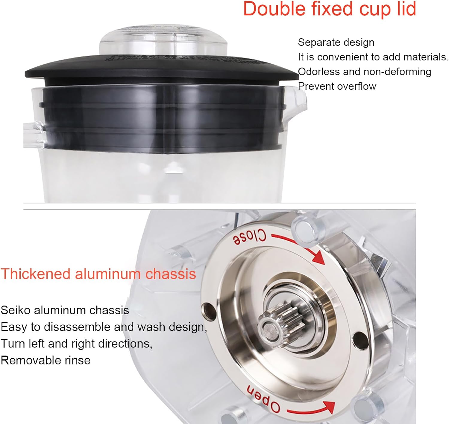 2200W Smoothie Blender, 2L Commercial Smoothie Machine, 26000 Rpm Countertop Blender, Speed Adjustable with Automatic Cleaning, for Kitchen, Fruits, Shakes, Smoothies, and Frozen Drinkser