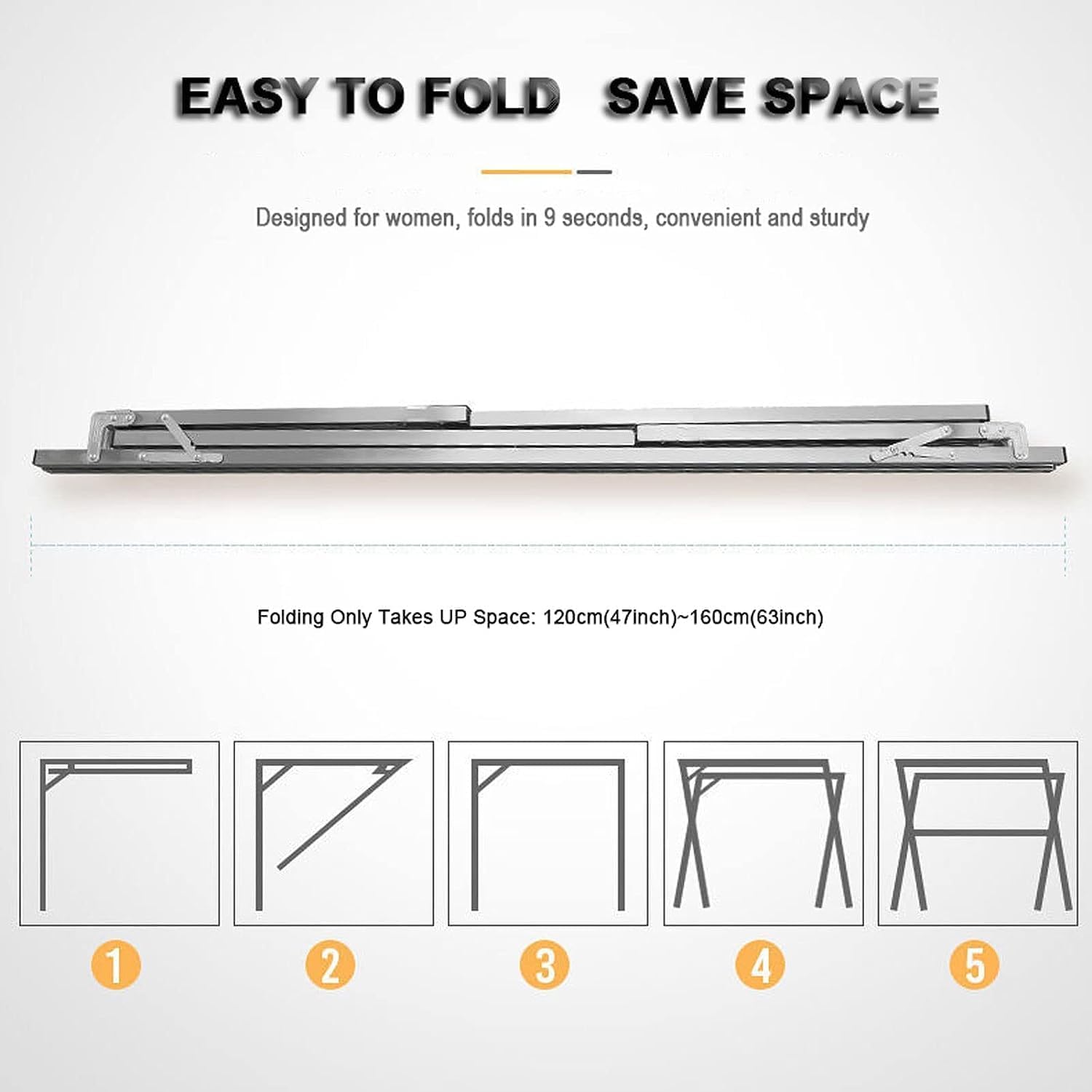 Clothing Drying Rack Laundry Drying Rack Folding Space Saving Retractable Hanger Rack Heavy Duty Stainless Steel Garment Rack Clothes Dryer Rack