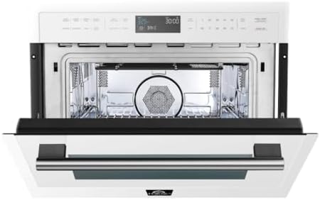 FORNO Oliena Espresso White 24″ 1750 Watt Compact Oven & 1000 Watt Microwave, 1.6 cu. ft.