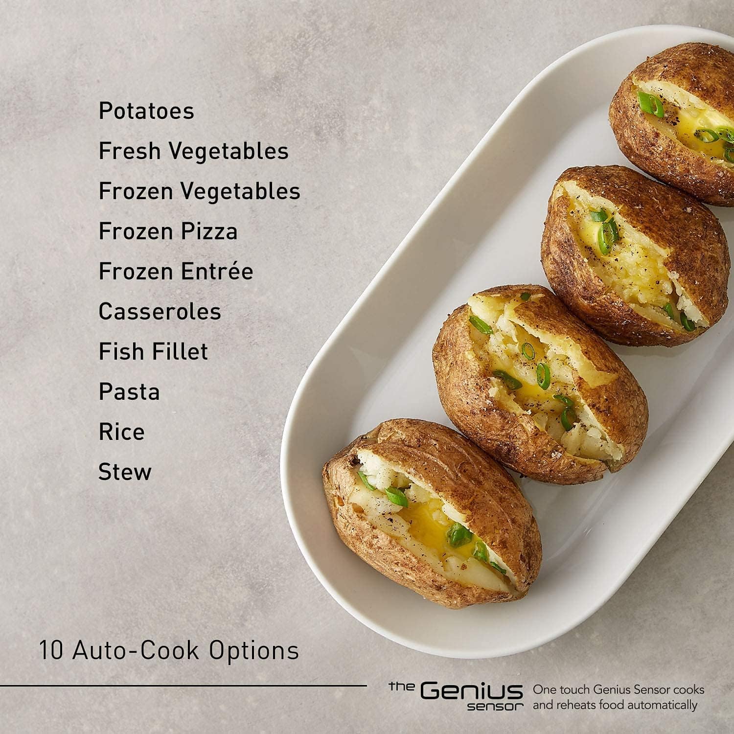 Panasonic NN-SD67LS Countertop Microwave Oven, 1100 Watt with Genius Sensor Cook and Auto Defrost, 1.3 cft, Popcorn Button Stainless Steel (Renewed)