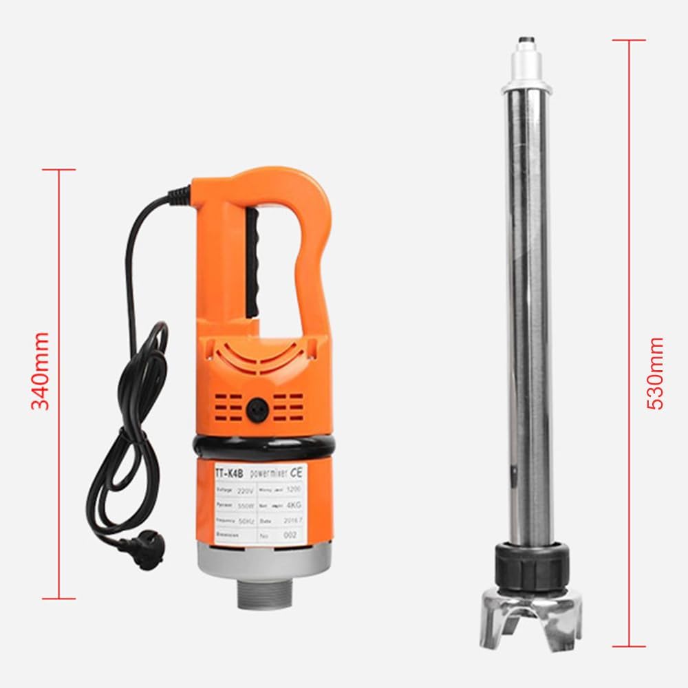 1000W Electric Immersion Blender, Commercial Hand Held Stick Blender Mixer, with 377/450/530mm Stick, Speed 12000r/min, for Soup, Smoothie, Puree