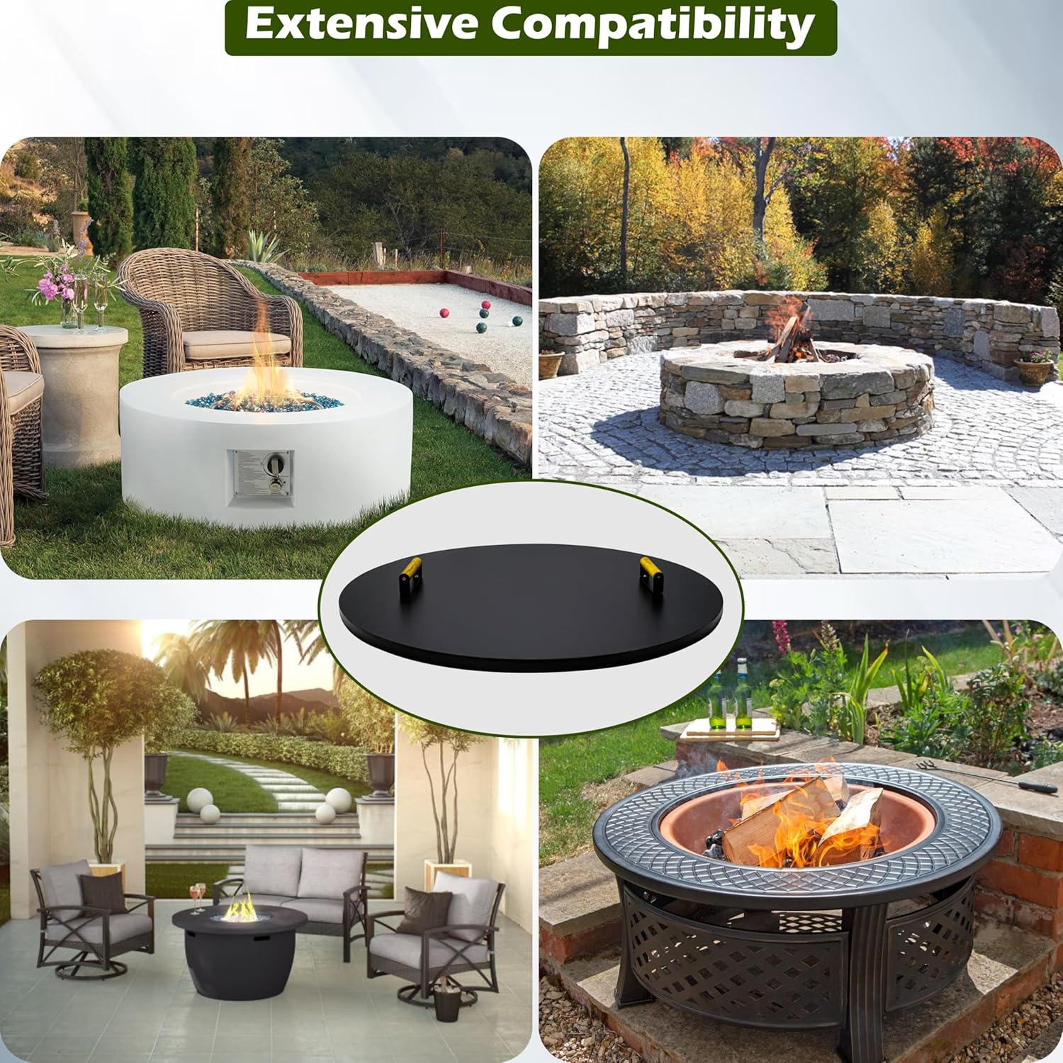FEBTECH Smokeless Firepit Lid Round 35