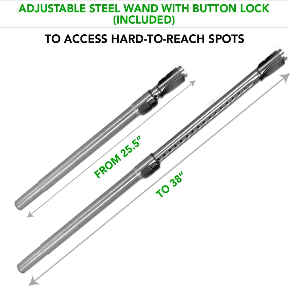 OVO Central Vacuum Standard Kit, with 30/35/40/50ft Low-Voltage Hose, ON/Off Control at The Handle, 12’’ Combo Brush and Accessories, for Hard Surfaces and Carpets, B 35', Black, (KIT-LV35S)